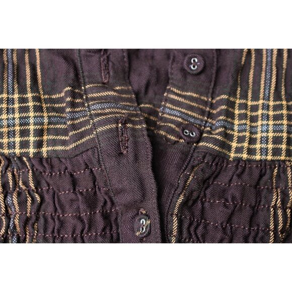 Timberland - Heavyweight Smock Front Tunic in Brown Plaid, size Large - Picture 11 of 13
